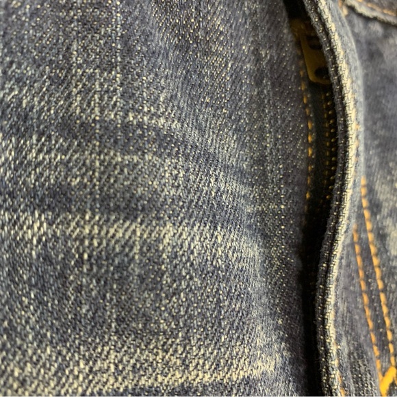 Abercrombie & Fitch Blue Jean Shorts Women's Size 28/6 Cutoff High Rise Distress - Picture 7 of 10